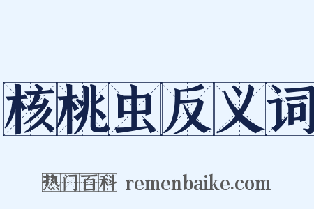 核桃虫反义词是什么意思的图片